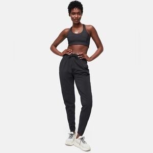 Outdoor Voices Women's Black Nylon Track Pants Joggers
